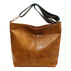 Geometric Pattern Shoulder Bag Vintage Style Large Capacity Handbag