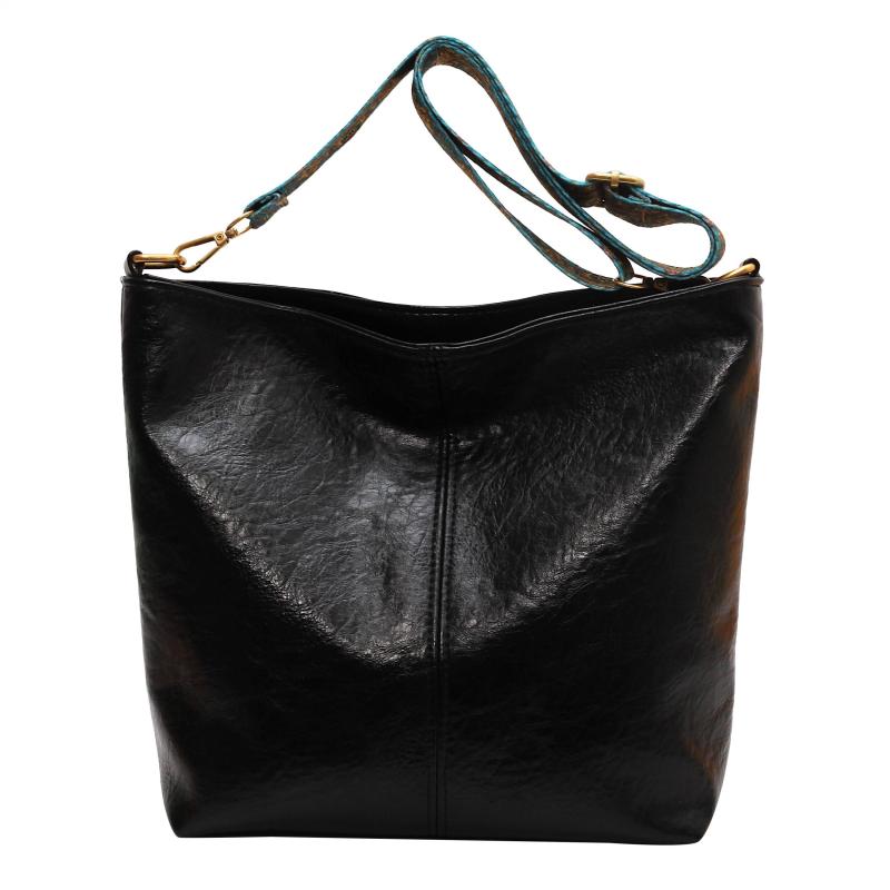Geometric Pattern Shoulder Bag Vintage Style Large Capacity Handbag