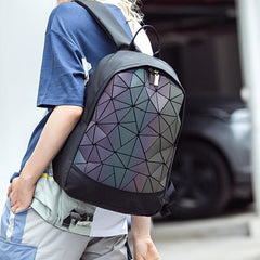 Holographic Reflective Backpack for Women - Travel Shoulder Zipper Bag