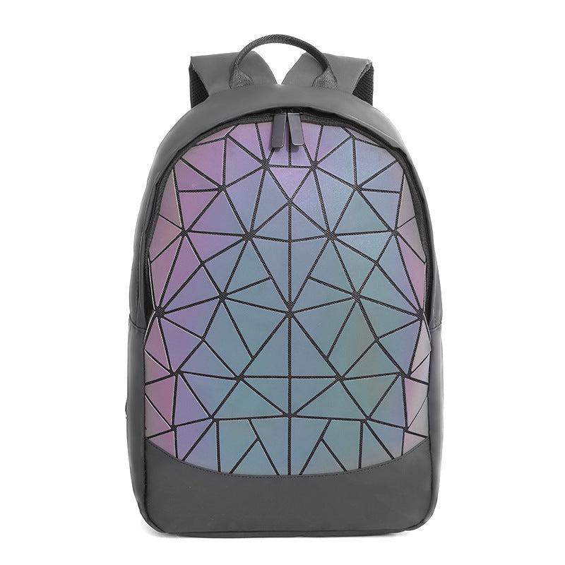Holographic Reflective Backpack for Women - Travel Shoulder Zipper Bag