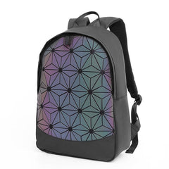 Holographic Reflective Backpack for Women - Travel Shoulder Zipper Bag