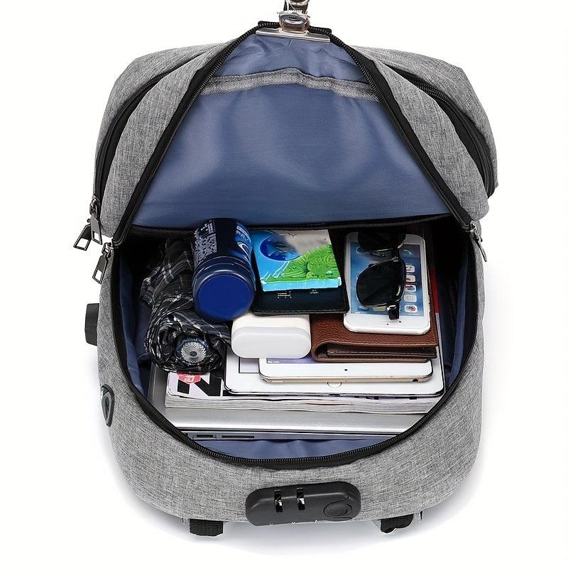 Anti Theft Backpack with USB Charging Port - Father's Gift