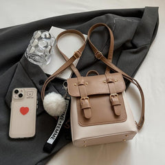 Vintage Flap Backpack Purse Anti Theft Preppy Bag