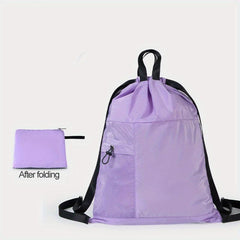 Lightweight Casual Drawstring Backpack Multifunctional Sports Rucksack