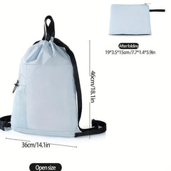 Lightweight Casual Drawstring Backpack Multifunctional Sports Rucksack