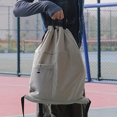 Lightweight Casual Drawstring Backpack Multifunctional Sports Rucksack