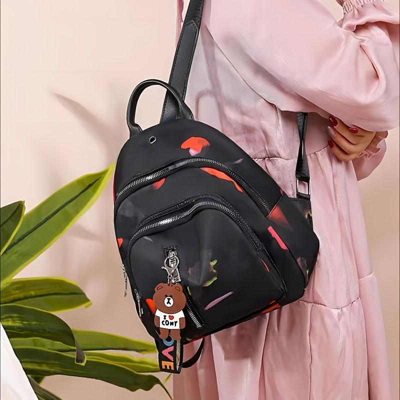 Cow Print Backpack For Women Colorful Travel Schoolbag Waterproof