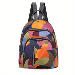 Cow Print Backpack For Women Colorful Travel Schoolbag Waterproof