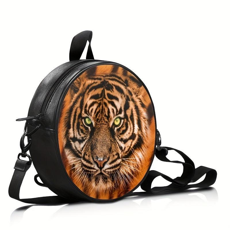 Round Skull Print Backpack Gothic Ghost Skull Crossbody Bag