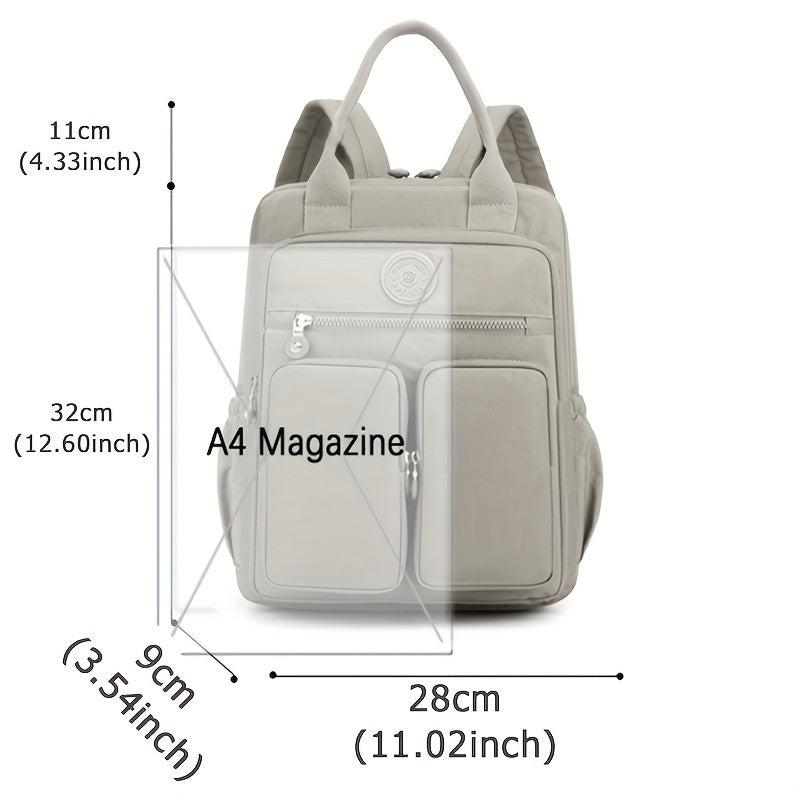 Large Capacity Preppy Backpack Lightweight School Campus Daypack