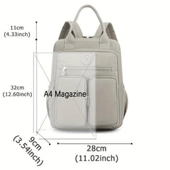 Large Capacity Preppy Backpack Lightweight School Campus Daypack