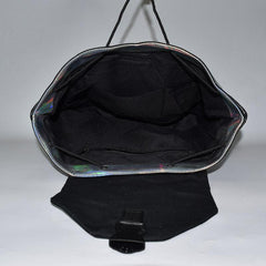 Geometric Luminous Backpack Holographic Reflective Bag