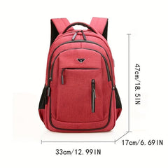 Casual Laptop Backpack Gift For Father Preppy Style School Bag