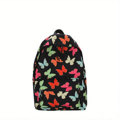 Butterfly Print Backpack Large Capacity Preppy Back To School Daypack