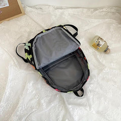 Butterfly Print Backpack Large Capacity Preppy Back To School Daypack