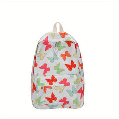 Butterfly Print Backpack Large Capacity Preppy Back To School Daypack