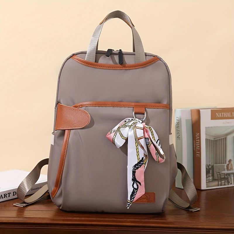 Nylon Tote Backpack Preppy Schoolbag Versatile Travel Rucksack