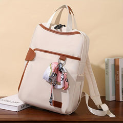 Nylon Tote Backpack Preppy Schoolbag Versatile Travel Rucksack
