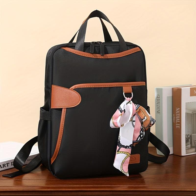 Nylon Tote Backpack Preppy Schoolbag Versatile Travel Rucksack