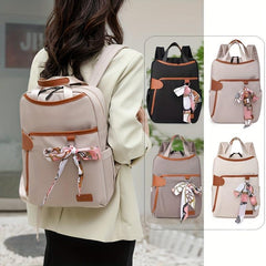 Nylon Tote Backpack Preppy Schoolbag Versatile Travel Rucksack