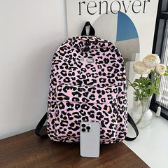 Leopard Print Laptop Backpack Large Capacity Daypac...