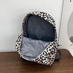 Leopard Print Laptop Backpack Large Capacity Daypac...