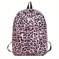 Leopard Print Laptop Backpack Large Capacity Daypac...