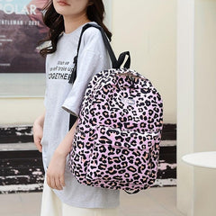 Leopard Print Laptop Backpack Large Capacity Daypac...