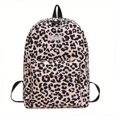 Leopard Print Laptop Backpack Large Capacity Daypac...