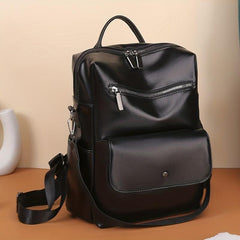 Vintage Anti-theft PU Leather Backpack Purse - Women's Handbag