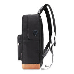 Minimalist Casual Zipper Backpack with USB Port