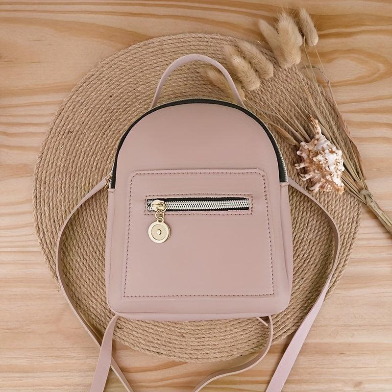 Zipper Backpack All Match Rucksack Versatile Travel Storage Bag Daypack