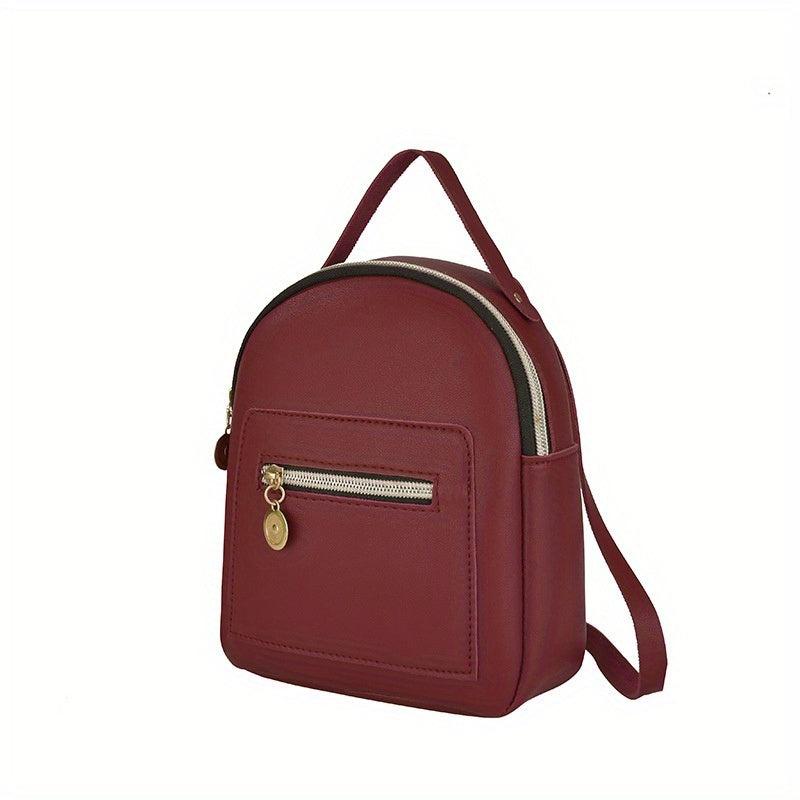 Zipper Backpack All Match Rucksack Versatile Travel Storage Bag Daypack