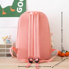 Bear & Bowknot Decor Backpack Set for School with Handbag & Shoulder Bag