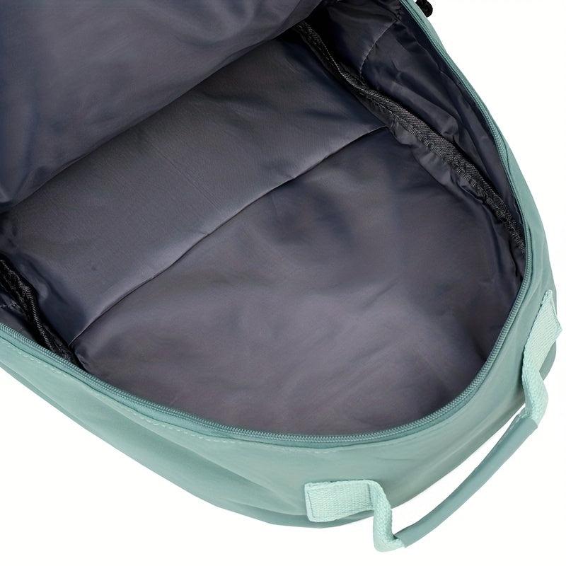 Preppy Style Laptop Backpack Mesh Pocket Rucksack with Coin Purse