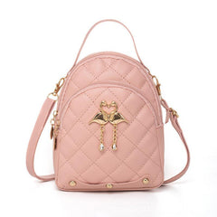 Argyle Quilted Backpack Purse Women's Shoulder Bag