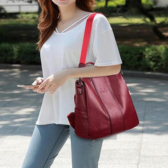 PU Leather Backpack Purse Casual Shoulder Bag Anti-theft Travel School Bag
