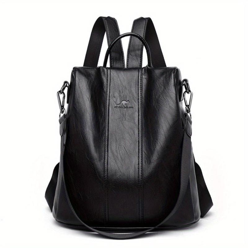 PU Leather Backpack Purse Casual Shoulder Bag Anti-theft Travel School Bag