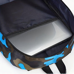 Camouflage Pattern Zipper Backpack Stylish Book Bag Preppy Backpack