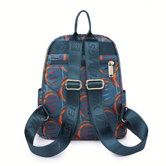 Floral Pattern Nylon Backpack Purse Pocket Back To School Bag