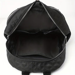 Large Capacity Grid Pattern Backpack Nylon Waterproof Lightweight Shoulder Bag