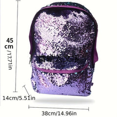 Glitter Magic Sequins Backpack Rainbow Schoolbag