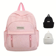 Pleated Large Capacity Backpack Lightweight Laptop Daypack