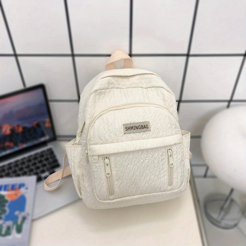 Pleated Large Capacity Backpack Lightweight Laptop Daypack
