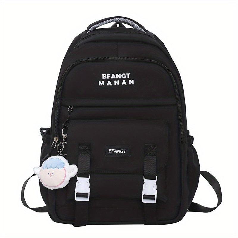Large Capacity Nylon School Backpack Lightweight Travel Bag