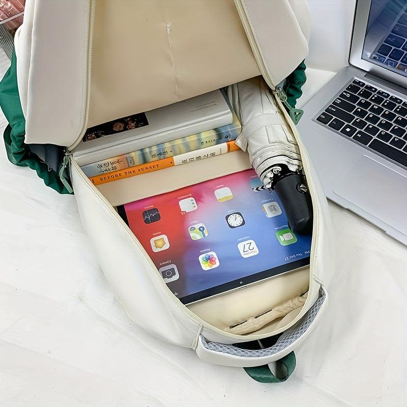 Large Capacity Nylon School Backpack Lightweight Travel Bag