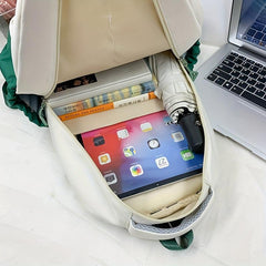 Large Capacity Nylon School Backpack Lightweight Travel Bag
