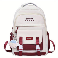 Large Capacity Nylon School Backpack Lightweight Travel Bag
