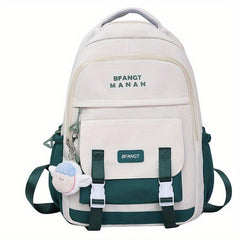 Large Capacity Nylon School Backpack Lightweight Travel Bag