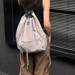 Large Capacity Drawstring Outdoor Backpack Nylon Lightweight Ball Backpack